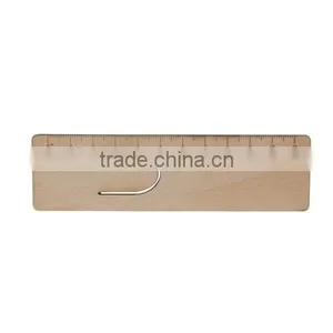 Multifunction 11cm Wooden Ruler With Book Mark Function thumbnail-1