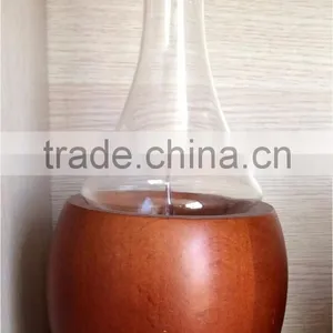 Elegant Wooden and Glass LED Aroma Diffuser Nebulization Essential Oil Diffuser thumbnail-1