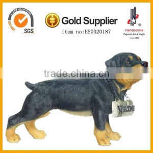10 Inch Lifelike Animal Dog Sculpture Home Decoration Swizerland Rescue Dog Resinic Craft thumbnail-2
