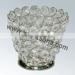 New Wholesale Crystal Tealight Candle Holder thumbnail-5