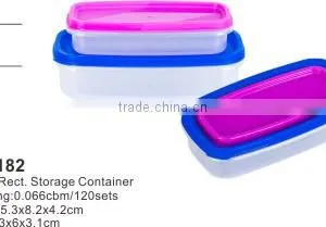 2pcs Rect Plastic Storage Box Food Container thumbnail-1