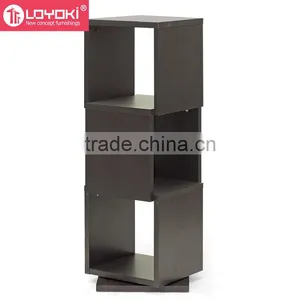Creative Design Free Rotating Kids Bookshelf Different Tier Book Display Living Room Wood Bookcase thumbnail-3