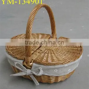 Full Willow Wicker Picnic Basket thumbnail-1