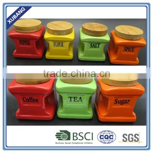Jar Wholesale Unique Colorful Kitchen Ceramic Canisters Set Tea Container thumbnail-1