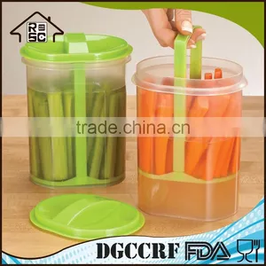 Food Grade Plastic Pickle Jar With Strainer, Clear Plastic Vegetable Storage Container for Pickle thumbnail-2