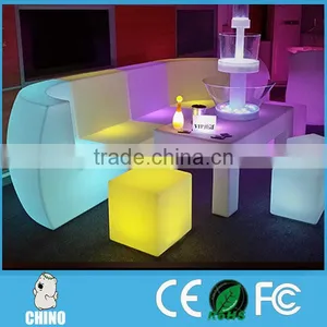PE Material Plastic LED Rechargeable Chair Sofa Long Safa thumbnail-4