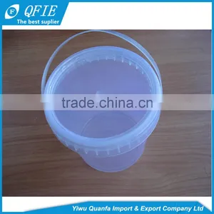 Wholesale Clear Food Grade PP 1 Litre Empty Plastic Screw Top Buckets With Handle thumbnail-1