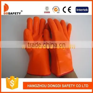 DDSAFETY Fluorescence Orange PVC Glove Safety Gloves thumbnail-1