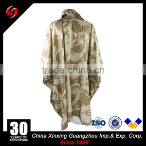 Facory Price Desert Camouflage 190T Material Waterproof Army Military Poncho thumbnail-1