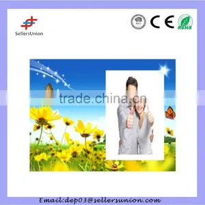 High Quality Sun Flower Printed Decoration Mirror Glass Frame 4"x6" thumbnail-2