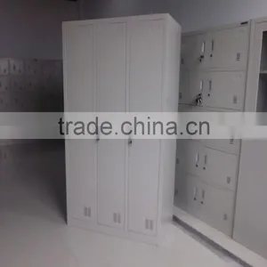 Furniture Bedroom Steel Three Door Metal Locker/ Closet thumbnail-2