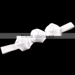 Handmade Satin Rose Flower Headband for Kids Hair Accessories thumbnail-3