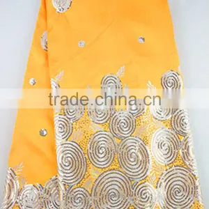 2017 Hot Selling African Raw Silk George Fabric India George Wrappers thumbnail-3