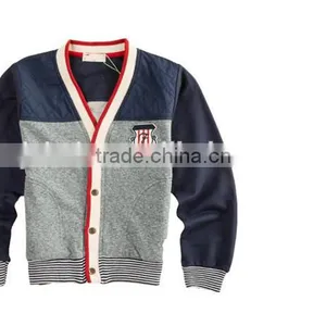2016 Children British Style Boy Fall Coat/ Thin Coat Autumn Cardigan Fashion Jacket With Embroidered thumbnail-6