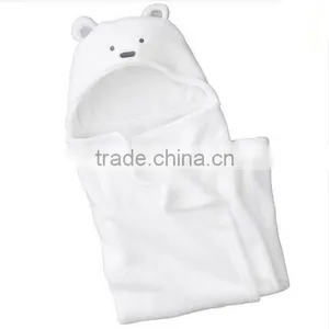 Baby Soft Cotton Terry Hooded Baby Bath Towel,custom Plain New Hooded Towel for Baby thumbnail-5