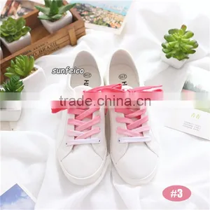 8mm Flat Tie Dry Laces~In Stock Gradient Rainbow Color Shoelaces~Polyester Printing Laces For Sneakers~Amazon Suppliers thumbnail-3