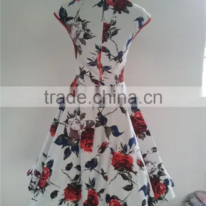 Walson Clothes New 40s 50s Lady Wiggle Vintage Retro Style Rockabilly Dress Jive Rockabilly Dress Print Floral Dress Party Dress thumbnail-4