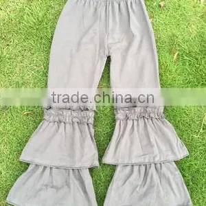 2015 China Boyi Kids Denim Pants Wholesale Girls Triple Ruffle Pants thumbnail-3