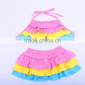 Fashion Sweet Two Piece Kids Bikini Swimwear Muslim Swimwear Fashion Swimwear thumbnail-1