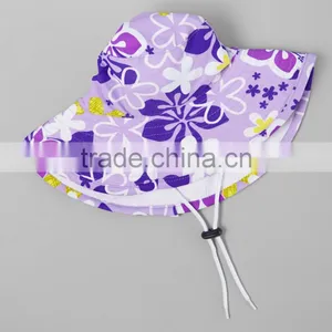 Latest Girl Hat With Purple Floral Bucket Hat Girl Flower Hat Girls Wear A-NP-KC905-314 thumbnail-1