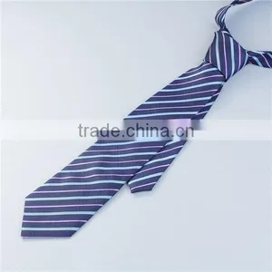 Polyester Necktie Purple Stripe Oem Neckties thumbnail-1