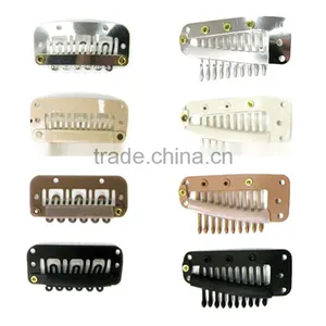 2.3Cm Straight Teeth Stainless Steel Hair Clip For Wig, Metal Hair Extension Clip thumbnail-1