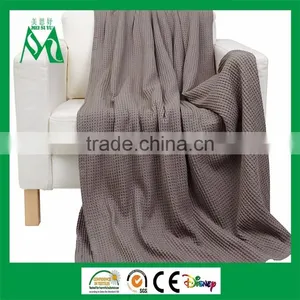 Blanket Sheet Waffle Weave Cotton Oversized Gray thumbnail-1
