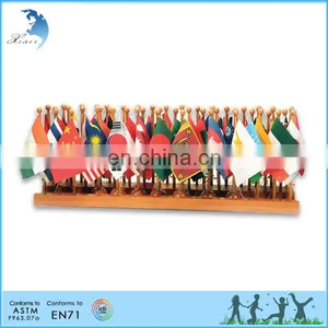 Early Learing Eco-friendly Geography Montessori Flag Stand Toy thumbnail-1