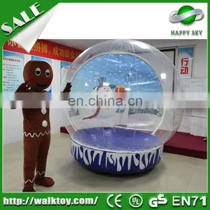HI New Design Christmas Inflatable Human Size Snow Globe,Transparent Inflatable Decoration Snow Globe thumbnail-5