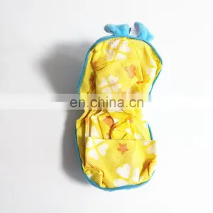 Blue Rabbit Animal Head With Shopping Bag Plush Toy Keychain thumbnail-5
