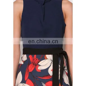 Wholesale Ladies Fashion Dresses With Pictures Sleeveless Design Women Office Dress thumbnail-6