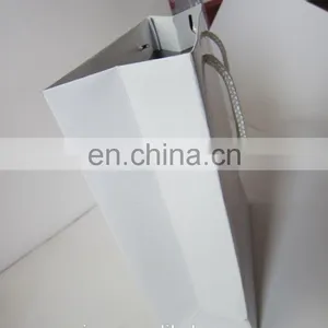 Cheap Glossy White Shopping Paper Bag thumbnail-2