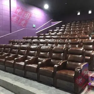 New Design High Quality Cinema Sofa,leather Fixed Movie Theater Chair thumbnail-4