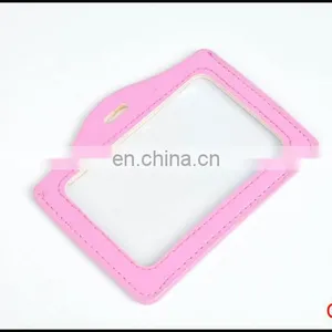 Factory Supply Good Quality Leather Name ID Card Holder thumbnail-4