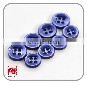 2016 Graphic Square Round Hole Design, 18L Blue Shirt Resin Button thumbnail-1