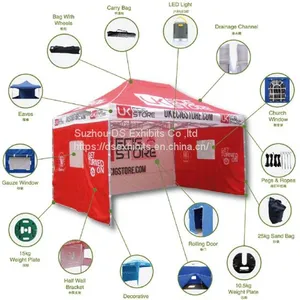 Waterproof Custom Logo Canopy Designs Pickup Gazebo Tent 3X3M thumbnail-1