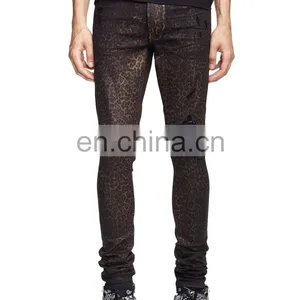 DiZNEW FOIL Coated BROKEN TEXTILES STRETCH Denim JEANS FOR MEN thumbnail-3