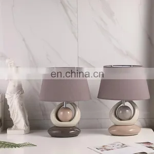 Popular New Design Hotel Home Table Decoration Modern Nightstand Lamps Porcelain for Gift thumbnail-6