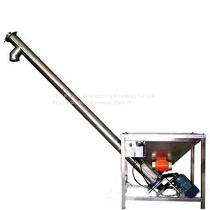 China Factory Price Vertical Screw Conveyor Grain Inclined Auger Conveyor With Hopper thumbnail-1