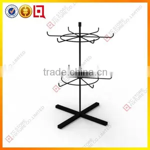 6 Hooks White Metal Rotating Display Stand thumbnail-2