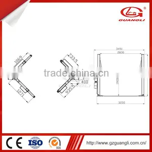 380V Chinese Pump 1900mm Lift Height Two Post Car Lift Table thumbnail-4