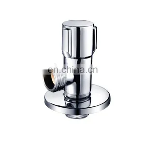 Best 90 Degree Chrome Plated 1/2*3/8 3 Way Brass Angle Valve For Kitchen thumbnail-3