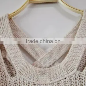 New Design Long Sweaters Crochet Vintage Pullover Loose Jumper Lady Sweater thumbnail-3
