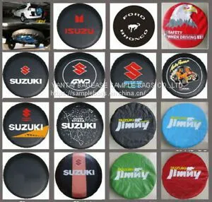 Custom Car Wheel Spare Wheel Cover Tyre, Spare Tire Cover, PVC, PU, Oxford, Nylon, Pajero Spare Tire Cover thumbnail-1