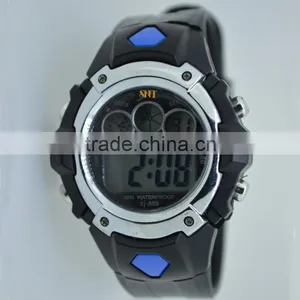 Minimalist Sport Digital Plastic Watch With PU Band thumbnail-1