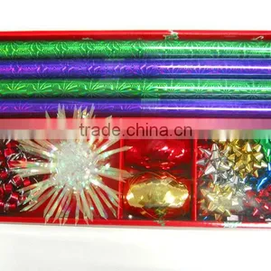 2016 Festive Metalic Star Ribbon Bow,10cm Dia Iridescent Fancy Bow, Gift Wrapping Paper thumbnail-6