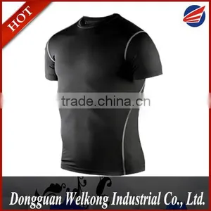 HOT SALE SPORTSWEAR MEN SHORT SLEEVE COMPRESSION SHIRT FOR RUNNING thumbnail-1