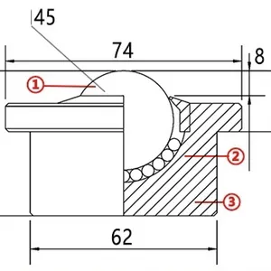 Packaging, Machine Tool, Rubber, Textile Equipment Using SP45 Heavy-duty Weighing Bull Eyeball thumbnail-2