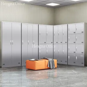 SS7700 Stainless Steel Wardrobe With Makeup Mirror&Secure Lock, 0.8mm Thickness Anti-Bacterial Cabinet for Pharmaceutical & Biotech Labs-OEM/ODM thumbnail-1