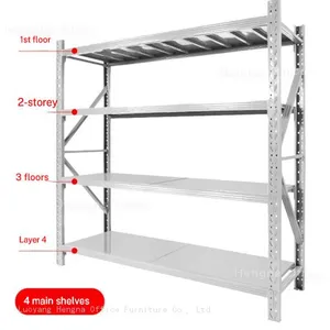 E-commerce Warehouse Storage Shelves for Logistics Center, High-Quality Cold Rolled Steel Picking Rack With Powder Coated Surface, Long Life Service thumbnail-2